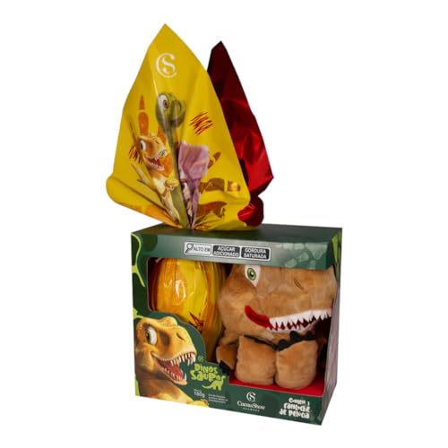 Cacau Show, Ovo de Páscoa Fantoche Pelúcia Dinossauros 160g Cacau Show