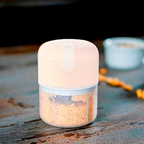 Mini Processador De Alimentos 3 Lâminas Elétrico 250ml Usb (Rosa)