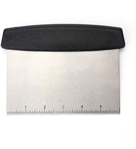 Fasmov 2 Pack Bread Cake Dough Scraper Cutter Bench Scraper