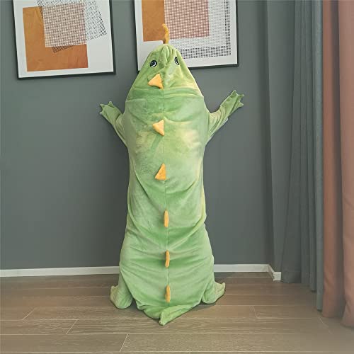 Wearable Dinosaur Blanket Hoodie Animal Sleeping Bags for Kids Adult Soft Cozy Dinosaur Gifts(M fit for Height 4'3"-5'3",Cosplay Dinosaur) - Image 3