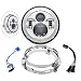 7 inch Round LED Headlight High Low Beam with 7" headlights Mounting bracket ring support for Harley Da-vidson Road King Motorcycle(Chrome)
