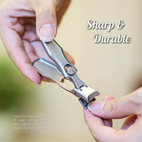 Lijiu® Nail Clipper, Wide Blade Large Nail Cutter, Titanium Plated, Extra Sharp & Heavy Duty Toenail Clippers For Thick Nails Or Tough Fingernail & Ingrown Toenail. Suitable For Men, Women.… (Large 1) #TOP1