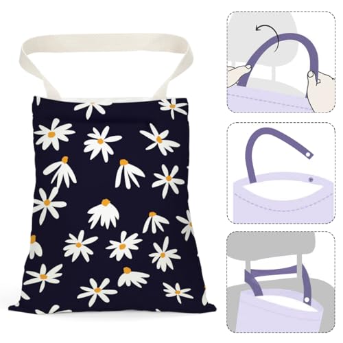 Image of Daisy Decor Car Trash Bag Car Garbage Bag Hanging Cars Trash Can Spring Decor Waterproof Cars Back Seat Organizer for Vehicle Travelling Camping