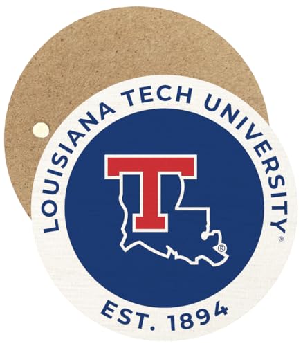 Louisiana Tech Bulldogs Round Wooden 2.5” Fridge Magnet Officially Licensed Collegiate Product Single