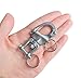 Generic Marine Grade 316 Stainless Steel Rotary Shackle Hand Pull Spring Buckle Quick Release Shackle for Hoisting and Traction (2Pcs, 2-3/4