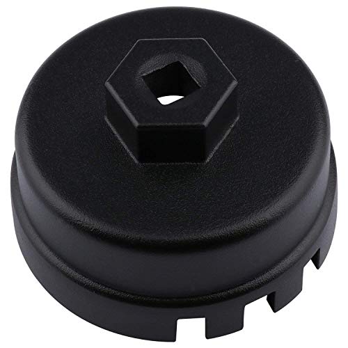 Danti Oil Filter Wrench for Toyota & Lexus 4 Cylinder Prius Matrix Rav4 Auris Corolla Highlander Avalon Camry Scion TC- 2016 Latest Black Aluminum Alloy, Fits 3/8" & 1/2" Drive (Upgrade Black)