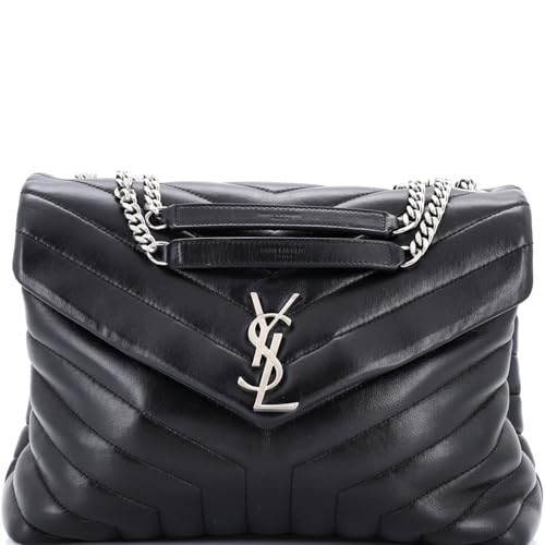 Saint Laurent, Pre-Loved Loulou Shoulder Bag Matelasse Chevron Leather Medium,