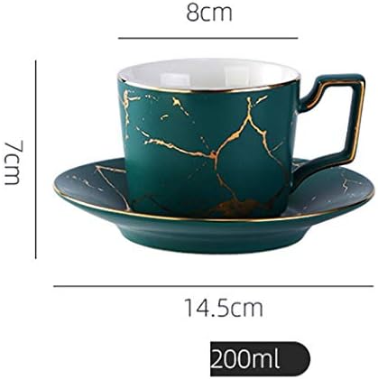 Miniatura 2 de Juego de cucharas de café de cerámica con diseño de mármol de 68fl oz taza de té nórdico juego de té de porcelana mate taza de té café expreso tetera
