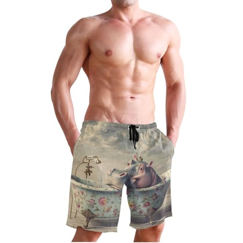 Short de bain homme compression Hippo anti-frottement double couche