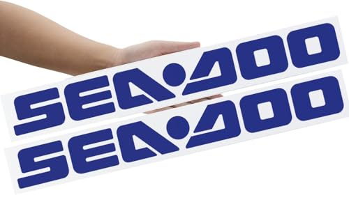 Image of 2Pc Sea Doo Seadoo Decals Stickers Fit for Boat Outboard Motor (Blue)