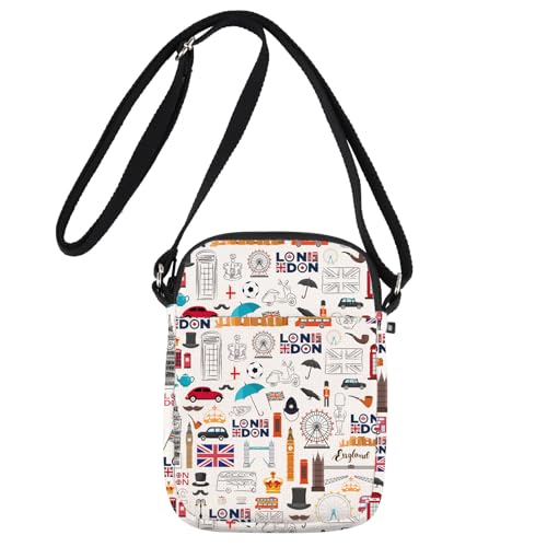 JNIAP London Crossbody Bag London Trip Gift London Travel Purse London Shoulder Bag London Crossbody Purse
