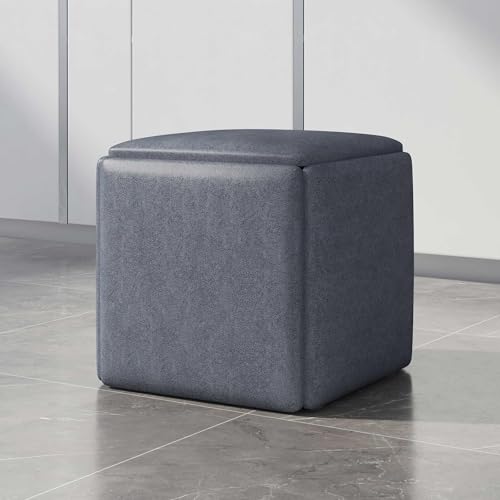 Taburete ahorra espacio de cubo plegable con ruedas contra falta de sitio 2