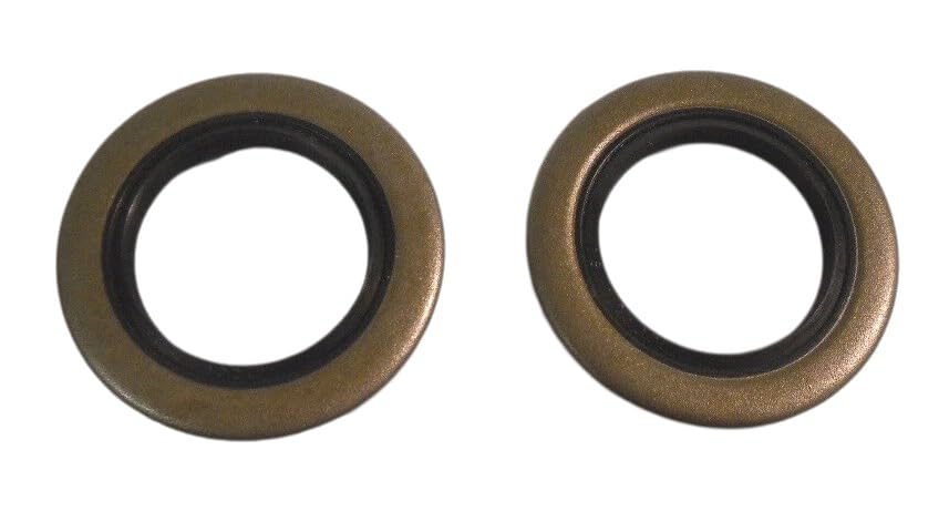 2 Trailer Axle Grease Seals for 2000-2200 lb Axles, 1.98 x 1.25 in ID, Double Lip, Fits 34823