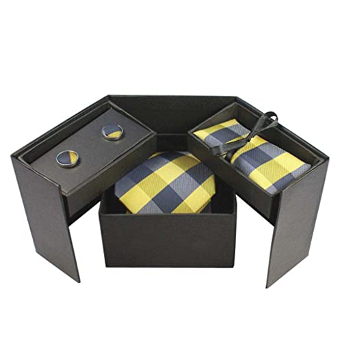 Set de corbata para hombre con gemelos y pañuelo