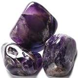 KALIFANO Tumbled Chevron Amethyst Bundle - AAA+ Jewelry Grade Reiki Crystal Used for Calming Anxiety - Piedras Amatista Caidas for Wicca/Healing - Information Card Included (Family Owned)