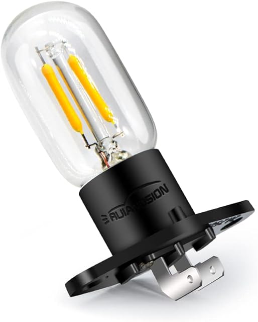 Ruiandsion Microwave Bulb Z187 Base 240V 2A 25W LED Microwave Lamp Bulb for Universal Microwave Pear Oven Lamp, Yellow