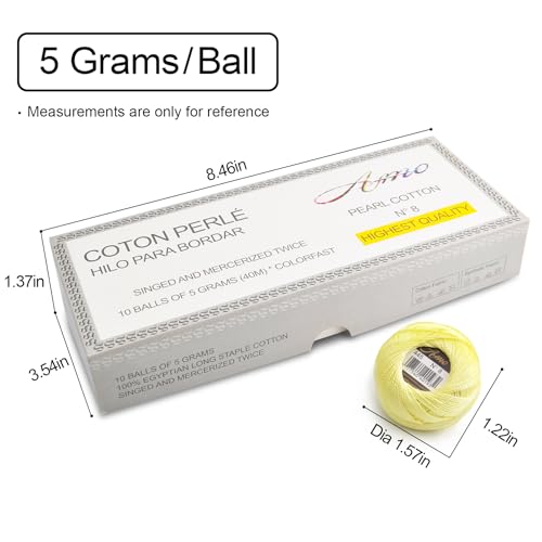 Hilos de algodón egipcio 10 colores 5g 43 yardas miniatura 2