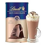 Drinking Lindt Hot Chocolate Gift 300g - Make Your Own Delicious Hot Chocolate Sip. Chocolate Gift for Food Hamper, Christmas Stocking Fillers, Birthday Gifts for Mum, Womens Gifts with Topline Card.