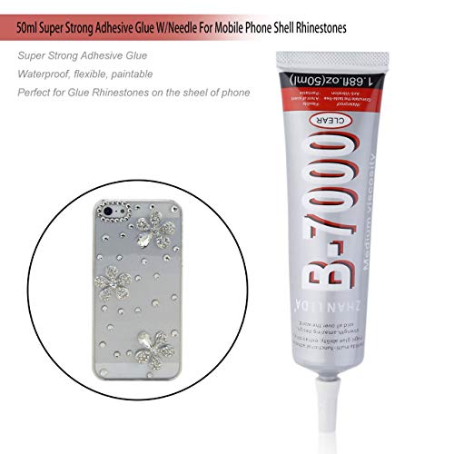 50 ml B-7000 Cola adesiva prática super forte com agulha para celular faça você mesmo com strass