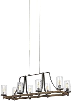 Feiss Lighting-Angelo-Eight Light Island in Rustic Style-16 Inch Wide by 16.5 Inch High