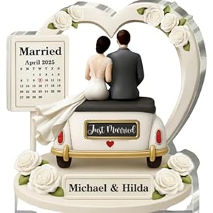 The Vow Ride Keepsake – Personalized Custom Shaped Squared Acrylic Plaque, Just Married Bride and Groom Custom Wedding Date Acrylic Plaque, Anniversary Wedding Gift For Newly Couple Him Her Couple