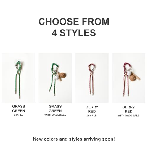 Image of Baseball & Rope Bag Charms - Adjustable Handbag & Backpack Charms, Cute Purse Accessories for Tote Bags & Gifts