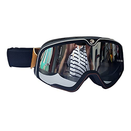 Occhiali da moto retrò Steampunk Rame Vintage Biker Eyewear Goggles Antivento Antivento