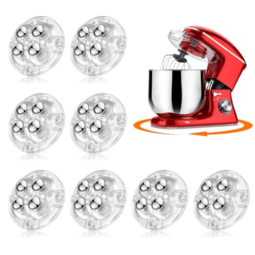 TRVL FIELDER Ruedas adhesivas, volante universal giratorio de 360°, mini rodamientos de rodillos para aparatos de cocina pequeños, caja de almacenamiento, cubo de basura (con 4 rodamientos de bolas,