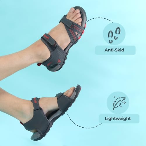 Image of YOHO TrailMark 002 Sports Sandals for Men | Comfortable & Lightweight | Flexible & Breathable | Footpharma footbed | Anti-Skid Footwear for Trekking, Hiking & Outdoor