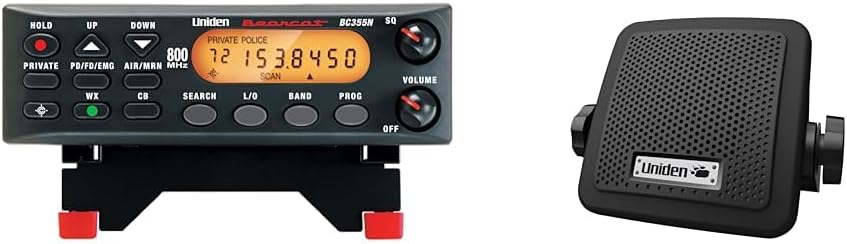 Uniden Bearcat BC355N Base/Mobile Scanner1 (UNNBC355N) & (BC7) Bearcat 7-Watt External Communications Speaker