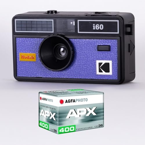 KODAK DA00259 - Pack de cámara i60 y 1 película ISO 400 de 36 Posiciones, Lente óptica de 31 mm, Apto para películas ISO 200/400/800, para películas de Color de 35 mm - Azul