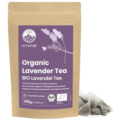 Alpi Nature Lavanda Infusión Orgánica, 70 Bolsitas de Té Piramidales de 2g, Té de Lavanda Seca Natural 140g Alpi Nature Lavanda Infusión Orgánica, 70 Bolsitas de Té Piramidales de 2g, Té de Lavanda Seca Natural 140g