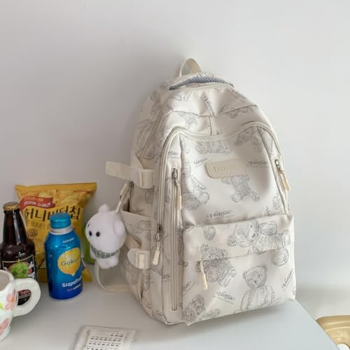 Sac à dos d'école ours noir avec grand espace pour étudiants