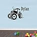 Produktbild keletop Niedliche personalisierte Name Big Tractor Vinyl Wandaufkleber Schlafzimmer Kinder Kunst Aufkleber Home Decor Sie wählen Name und Farbe Aufkleber 60 x 120 cm