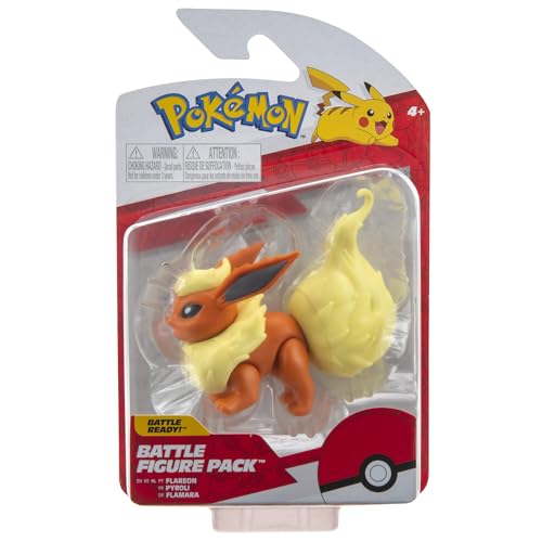 Bandai Figurine Pokemon Jouet 8 cm Flareon Pyroli – Pokemon Figure de Combat - Nouvelle Vague 2022 - sous Licence Officielle Jouet Pokemon