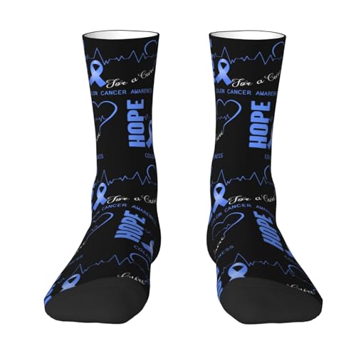 Hope For A Cure Colon Cancer Awareness Socks For Women Men Athletic Cushion Crew Socks Hiking Running Wicking Socks2