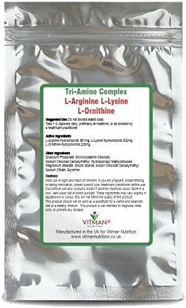 L-Arginine L-Lysine L-Ornithine Tablets, Synergistic Amino Acid Complex x 90 1000mg Bodybuilder Supplement Pills - Image 5