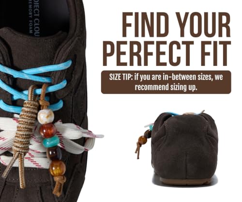 Image of Project Cloud Leather Barefoot Shoes Women - Memory Foam Lace-Up Womens Sneakers - Lightweight & Non Slip Womens Shoes Casual - All-Day Women's Fashion Sneakers for 2026
