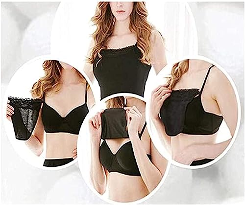 Image of Miracle Cami Finesse Deep Neck Cleavage Cover, Cotton Mock Camisole with Lace, Adjustable Straps, Set of 9 Colours