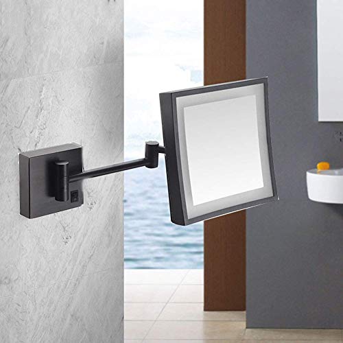Miroir mural pivotant à 360° doté d'un bras extensible pratique
