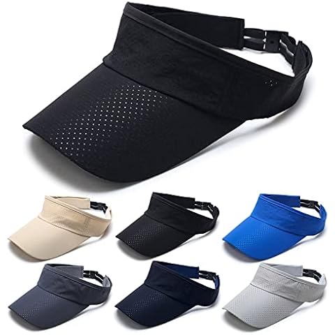 TIMIYUYU Visor Cap Sonnenhut Sonnenkappe Golf Tenniskappe mit Sonnenblende für Damen Herren Einstellbar Sommerhut Baseball Kappe Baseballmütze Freizeit Sommer Unisex Visor Cap Sport Cover