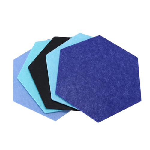 Planches hexagonales en feutre bleu 30x26cm tableau affichage mural de bureau