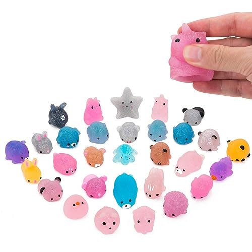 PROLOSO Squishy Fidget Toys Squeeze Animal Stress Relief 30 Pcs