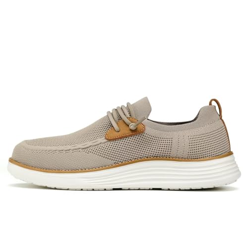 Image of Wrezatro Men's Arch Support Casual Slip-on Shoes Loafers for Men Non Slip Comfortable Shoes