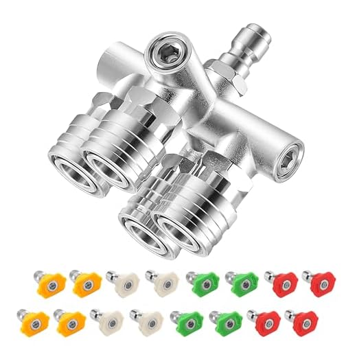 EZALOR Quadruple Pressure Washer Nozzle Kit