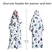 Capecage Blanket Hoodie, Long Hooded Blanket Sweatshirt as Birthday Gifts for Women Men, Long Wearable Blanket for Men Women. (Penguin)