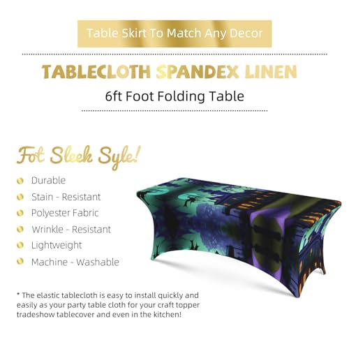 Nappe extensible lavable 1,8 m noire pour effacer les plis de vos tables - 6