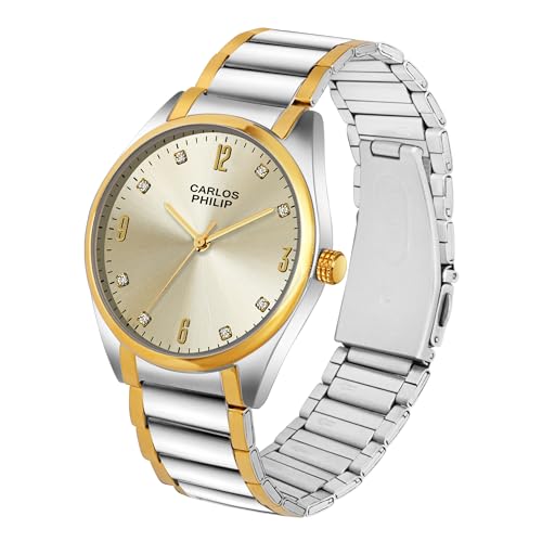 Image of Carlos Philip Axis Series Luxury Analog Watch for Men | Stainless Steel Strap | Japanese Miyota Movement | Stylish Water-Resistant Classic Timepiece