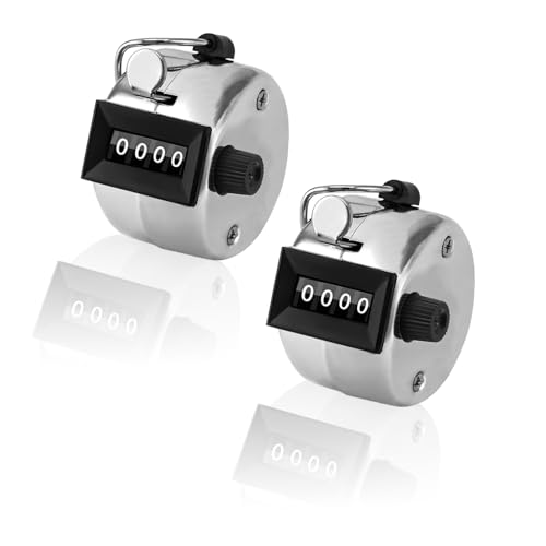 2 Stück Handzähler Zähler, Reihenzähler, Mechanischer Zähler Handzähler Klicker, Metall Zähler Klicker Counter Counter, 4 Ziffern Fingerzähler rundenzähler für Schwimmen Sport Stricken Golf Zähler 2 Stück Handzähler Zähler, Reihenzähler, Mechanischer Zähler Handzähler Klicker, Metall Zähler Klicker Counter Counter, 4 Ziffern Fingerzähler rundenzähler für Schwimmen Sport Stricken Golf Zähler