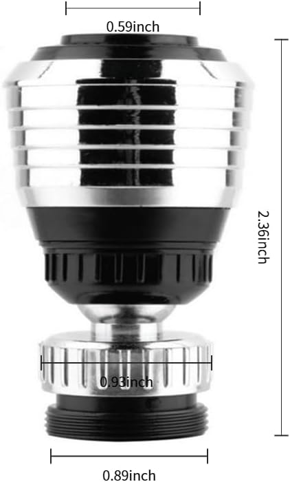Faucet Splash Guard Nozzle, Kitchen Sink Water Saver with Adjustable Spray Function, Filtered Aerator, Easy to Install on Standard Faucets, Suitable for Washing Produce